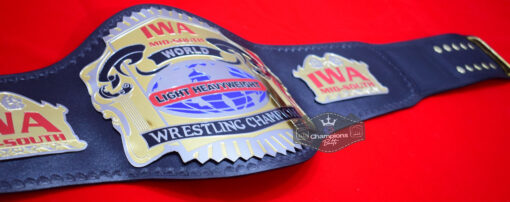 IWA Mid South World Light Heavyweight Wrestling Championship Belt 3