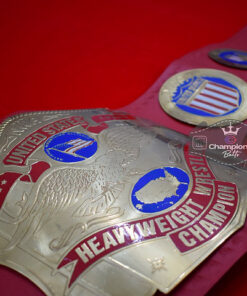 NWA Red Strap United State Heavyweight Wrestling Championship Belt2