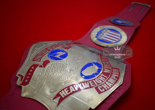 NWA Red Strap United State Heavyweight Wrestling Championship Belt2