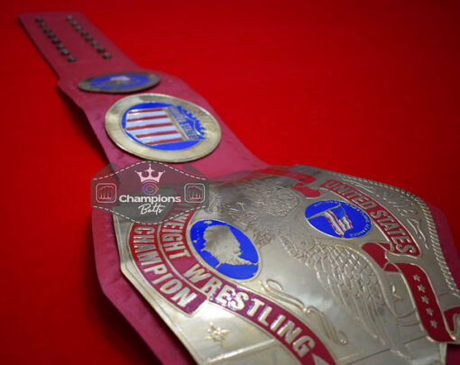 NWA Red Strap United State Heavyweight Wrestling Championship Belt5