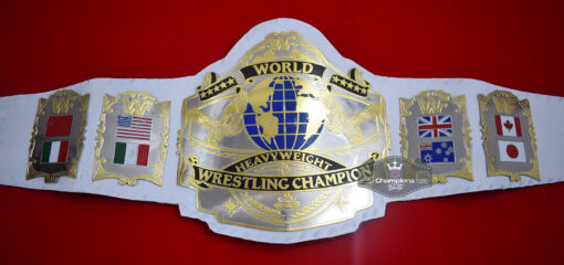 WWF Andre Hogan 1987 World Wrestling White Strap Championship Belt 2webp