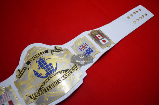 WWF Andre Hogan 1987 World Wrestling White Strap Championship Belt 4