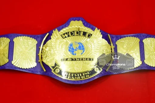 WWF Wrestling Ultimate Warrior Purple Winged Eagle Championship Belt3