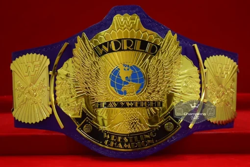 WWF Wrestling Ultimate Warrior Purple Winged Eagle Championship Belt4