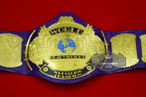 WWF Wrestling Ultimate Warrior Purple Winged Eagle Championship Belt6