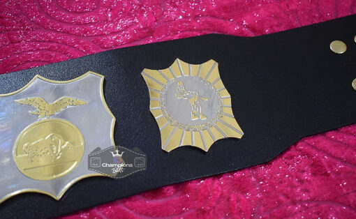 Old School World American Wrestling Championship Belt